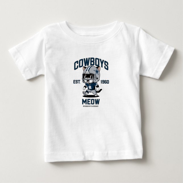 Dallas Cowboys Söta Kittens Fotbollsspelare T Shirt (Framsida)