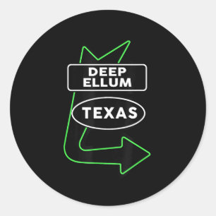 Dallas Deep Ellum Texas Presentidé Manliga Kvinnli Runt Klistermärke