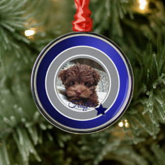 Dallas Dog Fan Customizable Julgransprydnad Metall