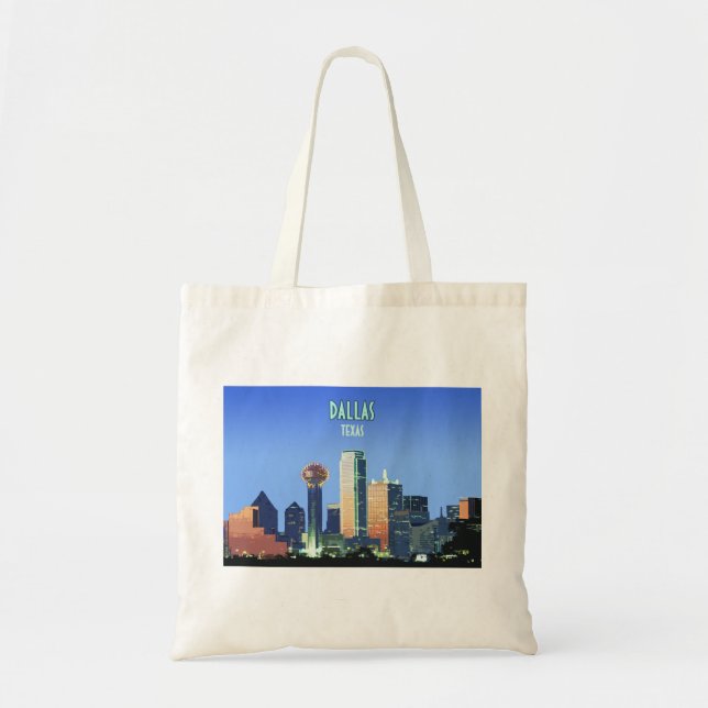 Dallas Downtown Texas Vintage Tygkasse (Framsidan)