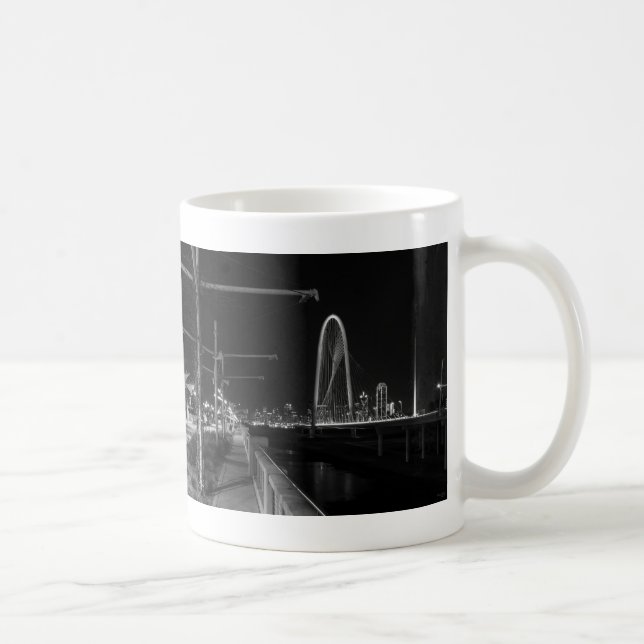 Dallas Evening Walk Grayscale Coffee Mugg (Höger)