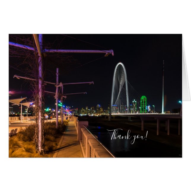 Dallas Evening Walk - tackkort OBS Kort (Framsidan Horizontal)