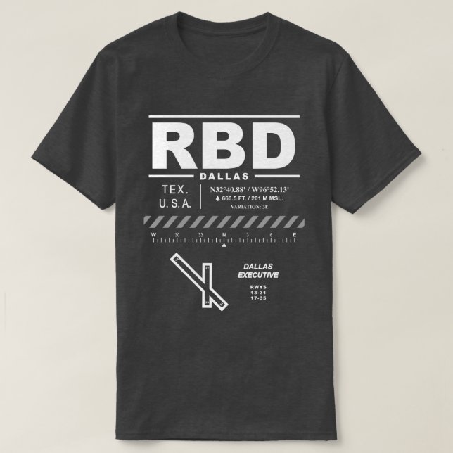 Dallas Executive Airport RBD T-Shirt (Design framsida)