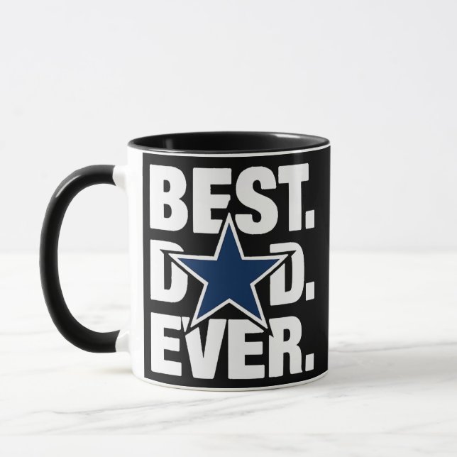 Dallas Fan Best Dad Ever Football Love Father's Mugg (Vänster)