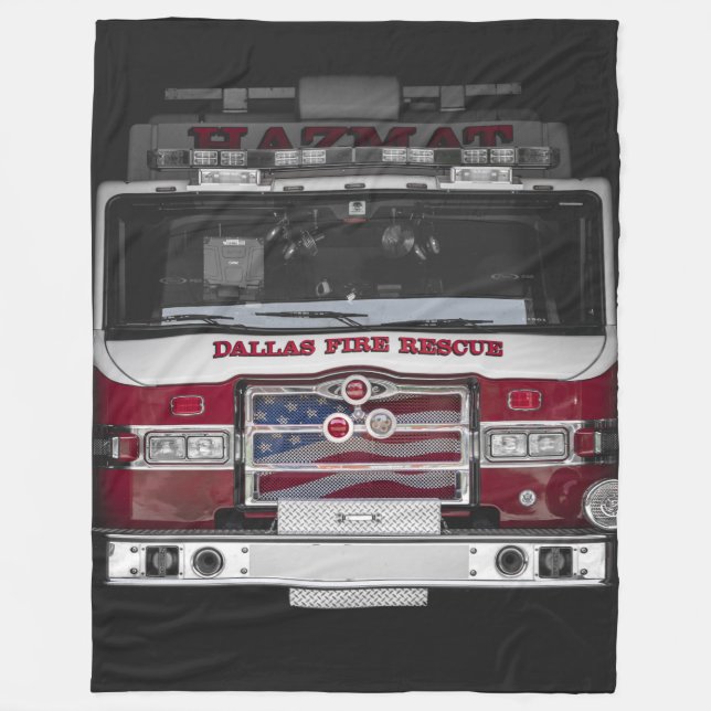 Dallas Fire Lastbil Fleecefilt (Framsidan)