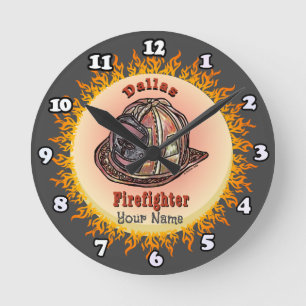 Dallas Firefighter-klocka Rund Klocka