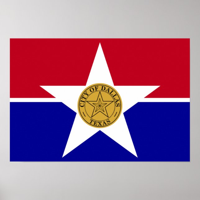 Dallas Flagga Poster (Framsidan)