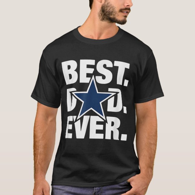 Dallas Fläkt Best Pappa All Football Kärlek Fars d T Shirt (Framsida)