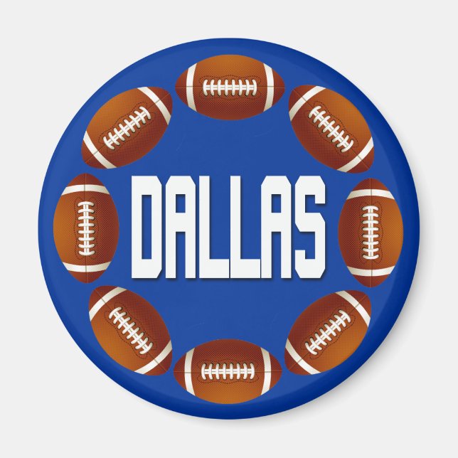 DALLAS FOOTBALL CIRCLE MAGNET (Framsidan)