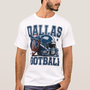 Dallas Football Fläkt Gift - Helmet & Boll med Bow T Shirt