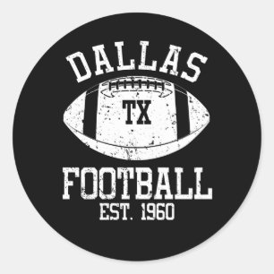 Dallas Football Fläkt Gift Present Idea Runt Klistermärke