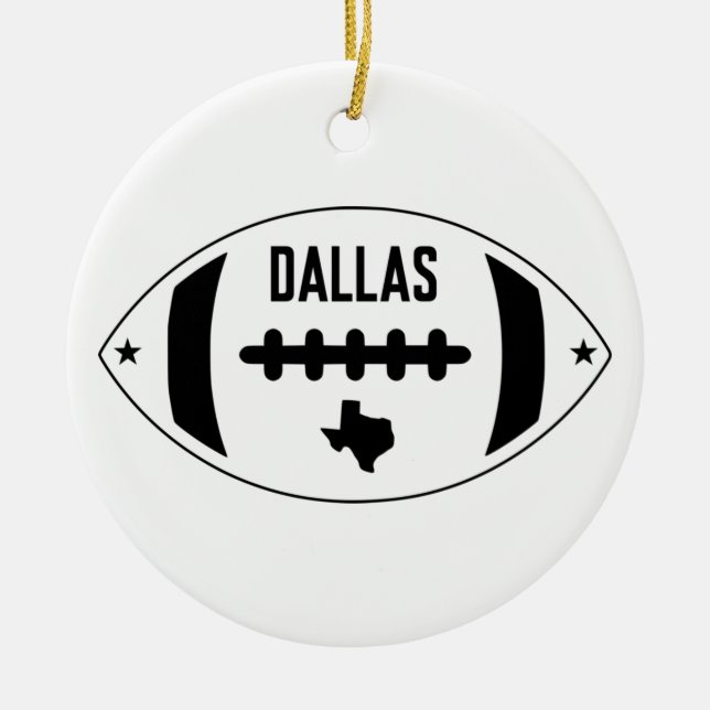 Dallas Football Theme Julgransprydnad Keramik (Framsidan)