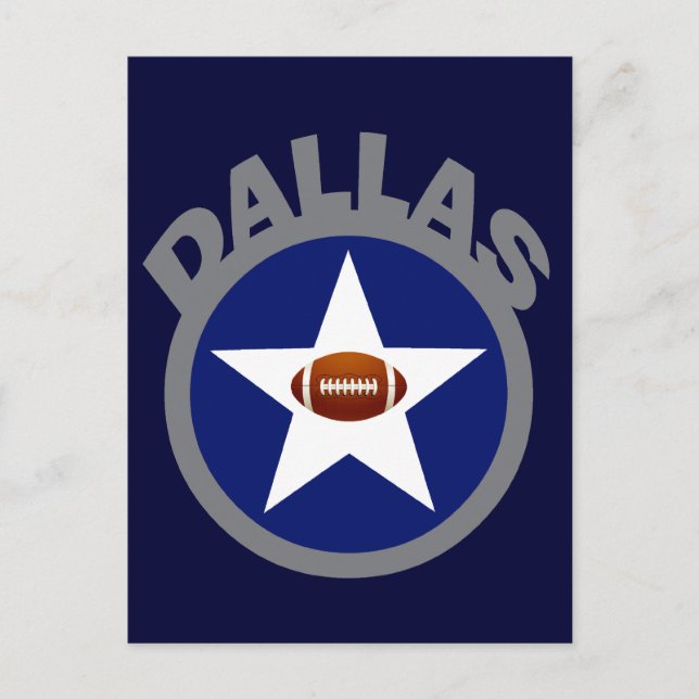 DALLAS FOOTBALL VYKORT (Framsida)