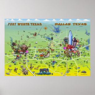 Dallas Fort Worth affisch