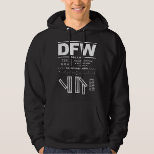 Dallas Fort Worth Internationell flygplats Texas D Hoodie