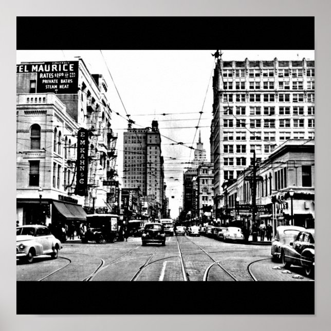 Dallas-fotografi för poster-Vintage-3 Poster (Framsidan)