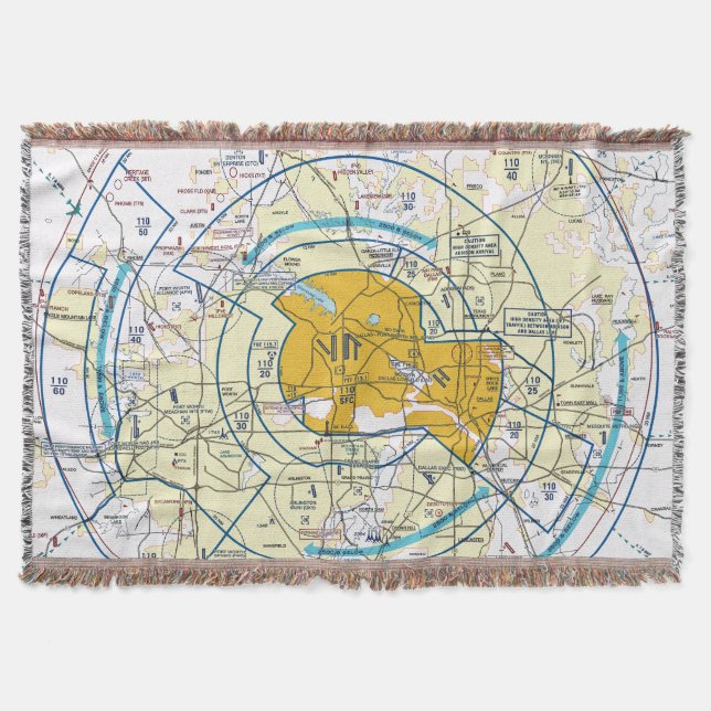 Dallas Ft. Svinschdiagram över sjöväg Filt (Framsidan)