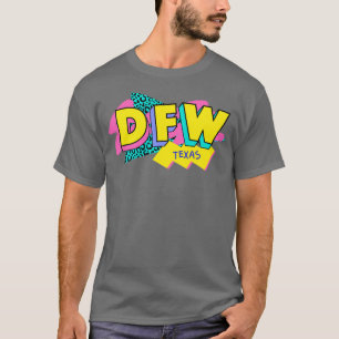 Dallas Ft Worth Texas Retro 90-talets Logotyp T Shirt