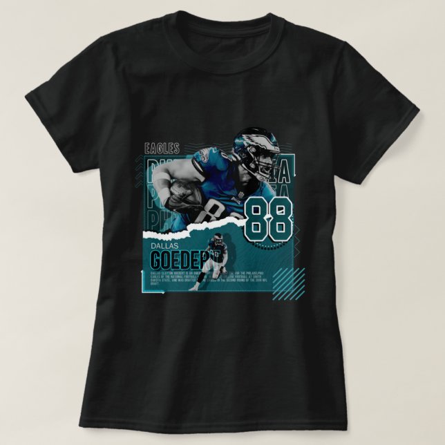 Dallas Goedert Football Papper Poster Eagles T Shirt (Design framsida)