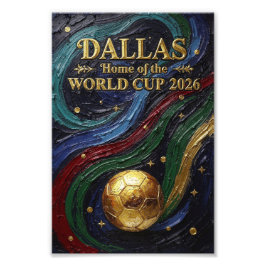 Dallas Hem för VM 2026 Fotbollsfan Jewel Fototryck