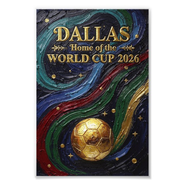 Dallas Hem för VM 2026 Fotbollsfan Jewel Fototryck (Framsidan)