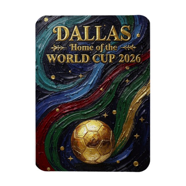 Dallas Hem för VM 2026 Fotbollsfan Jewel Magnet (Vertikal)