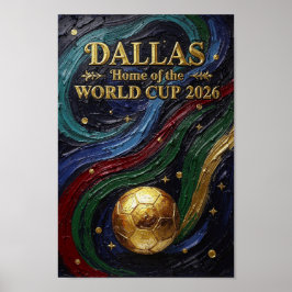 Dallas Hem för VM 2026 Fotbollsfan Jewel Poster