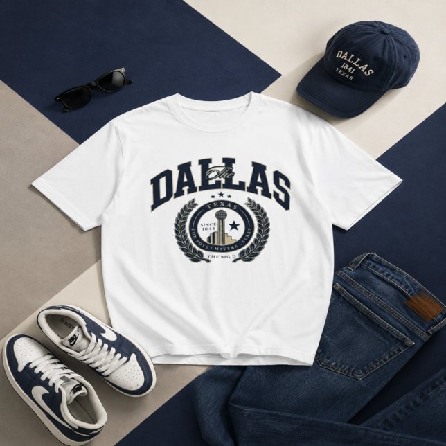 Dallas Heritage Crest Graphic  T Shirt (Skapare uppladdad)