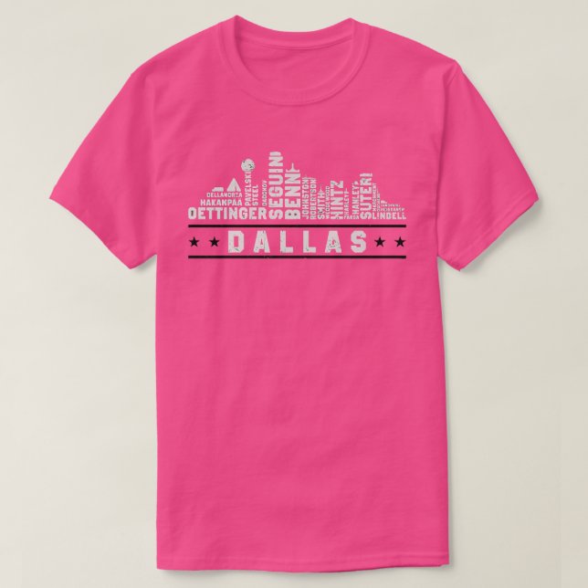 Dallas Hocket Roster Skyline 23 TShirt T Shirt (Design framsida)