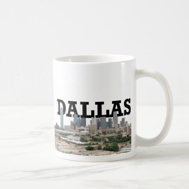 Dallas horisont med Dallas i himmlen Kaffemugg (Höger)