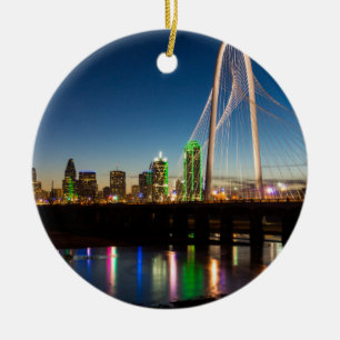 Dallas horisontgryning julgransprydnad keramik