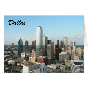 Dallas i centrala staden hälsningskort
