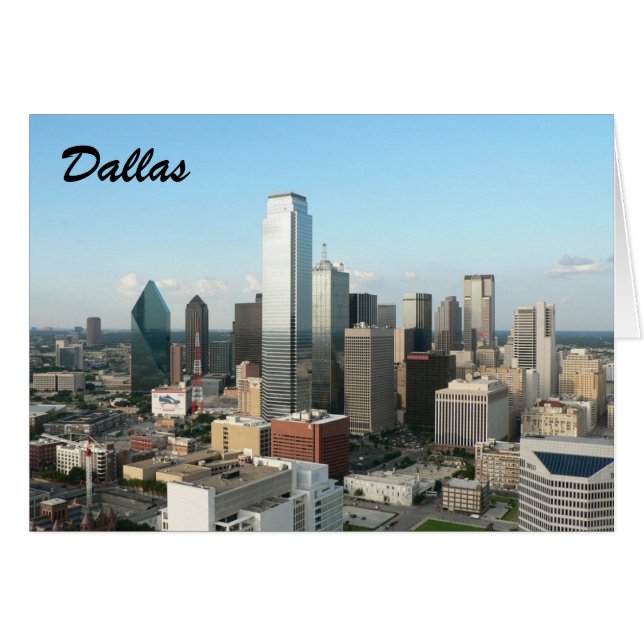 Dallas i centrala staden hälsningskort (Framsidan Horizontal)