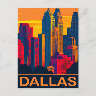 Dallas i livfulla färger, resa vykort