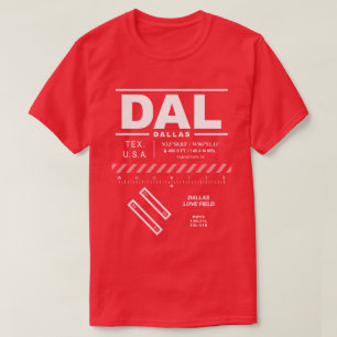 Dallas Kärlek flygplats Fält DAL T-Shirt