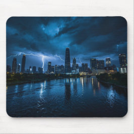 Dallas Lightning Mouse Pad - Urban Texas Office  Musmatta