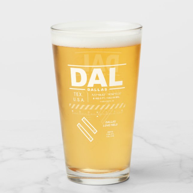 Dallas Love Field Airport DAL Glaskopp (Baksida fylld)