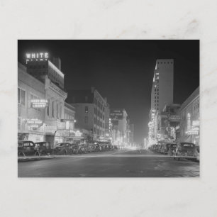 Dallas på natten, 1942 vykort