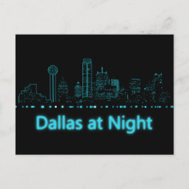 Dallas på natten vykort