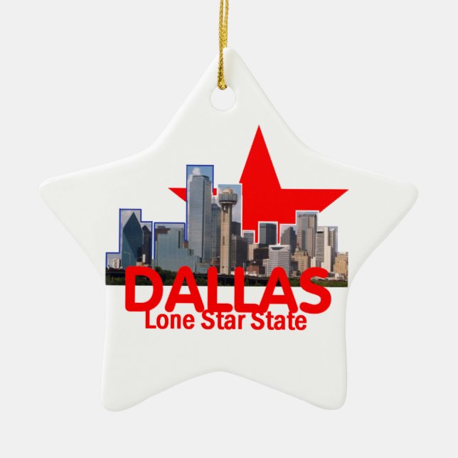 DALLAS prydnad Julgransprydnad Keramik (Framsidan)