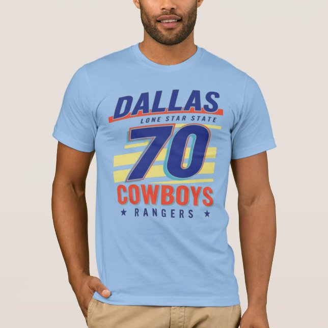 Dallas Retro Number Graphic  T Shirt (Framsida)