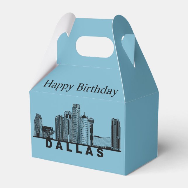 Dallas Silhuett av Stadssiluett  Presentaskar (Framsidan Sidan)