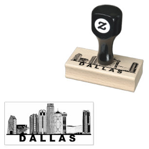 Dallas Silhuett av Stadssiluett  Stämpel