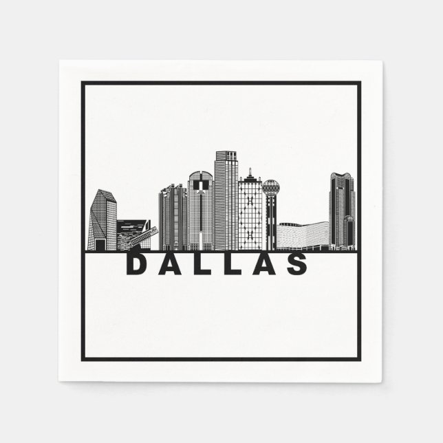 Dallas Siluett  Pappersservett (Framsidan)