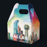 Dallas Skyline Abstrakt Art Presentaskar<br><div class="desc">Lägg till en modern beröring till evenemanget med den här förmånslådan som innehåller abstrakt Dallas skyline art. Perfekt för bröllop,  party eller företagsgåvor.</div>