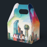 Dallas Skyline Abstrakt Art Presentaskar<br><div class="desc">Lägg till en modern beröring till evenemanget med den här förmånslådan som innehåller abstrakt Dallas skyline art. Perfekt för bröllop,  party eller företagsgåvor.</div>