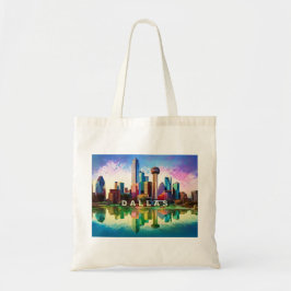 Dallas Skyline Abstrakt Art Tygkasse