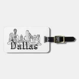 Dallas Skyline Art Design Dallas Skyline Design Bagagebricka