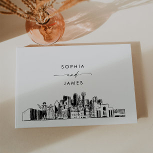 Dallas Skyline Bröllop Guest Bok