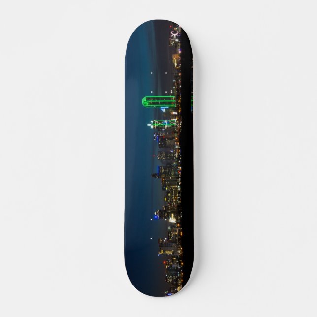 Dallas Skyline Dawn Pano Mini Skateboard Bräda 18,5 Cm (Framsida)